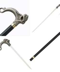 Handmade Big Dragon Handle Walking Stick