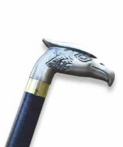Handmade Eagle Face Handle Walking Stick (1)