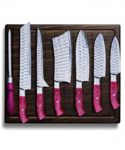 Handmade7 PCS Damascus Kitchen Knife Set